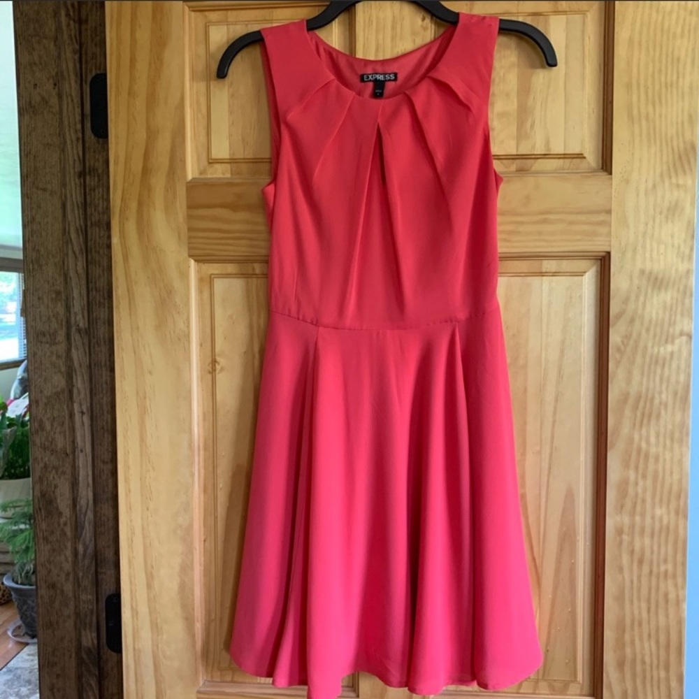 Coral pink Express dress